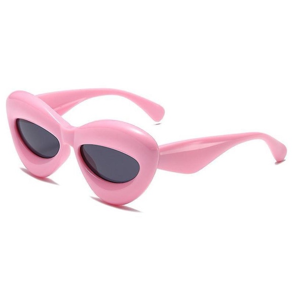 Fashion Inflated Cat-eye Oversized Frame Sexy Lip Candy Glasses Trendy Designer - Picture 2 of 8
